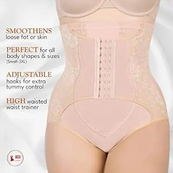 ABLESA Shapewear Tummy Control Stomach Shapewear With Girdle Tan XXXL - Picture 1 of 11